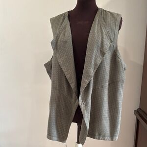 Chicos perforated faux suede vest